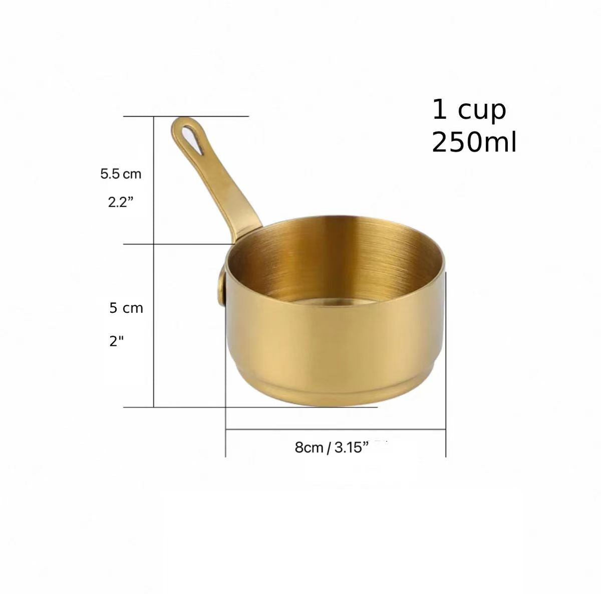 CHEFCO,MSP-250G,Golden Stainless Steel Mini Sauce Pan, 250ml - Chefcoca