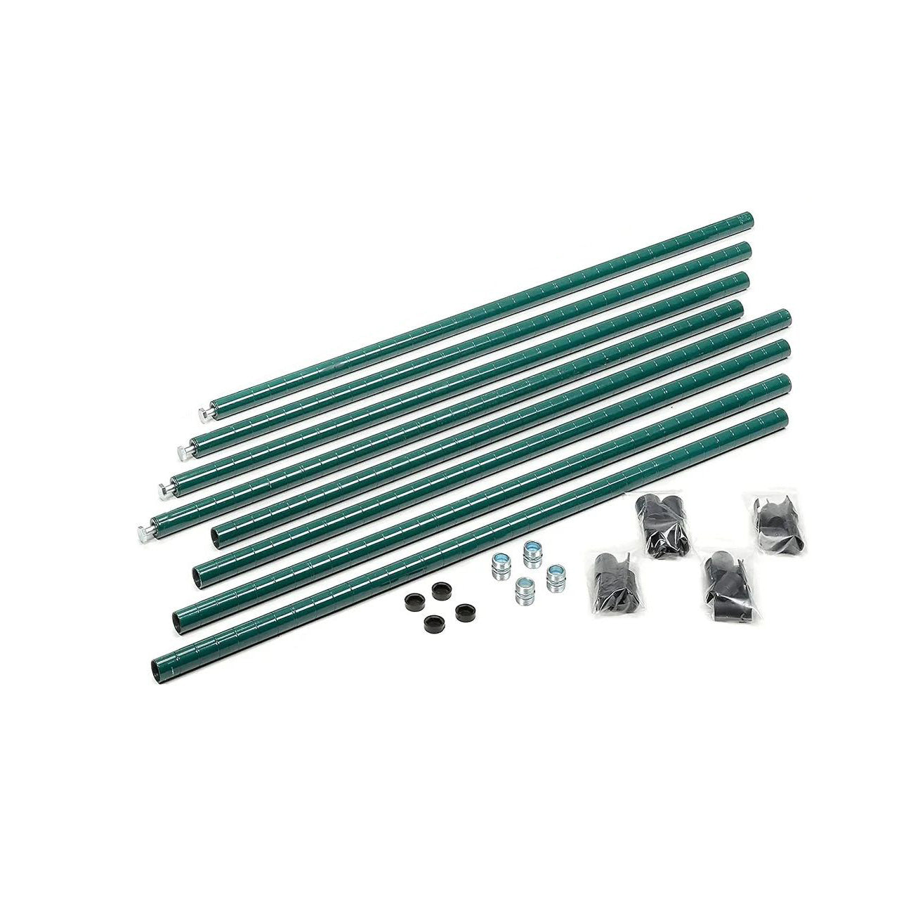 Green Epoxy Coated Shelving Post, 4 Pieces (34" - 86" Heights) - Chefcoca