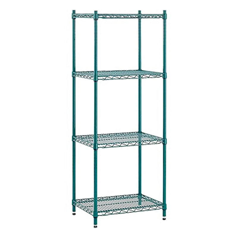 Green Epoxy Coated Wire Shelving 14" Width (2 Pieces, shelves only)