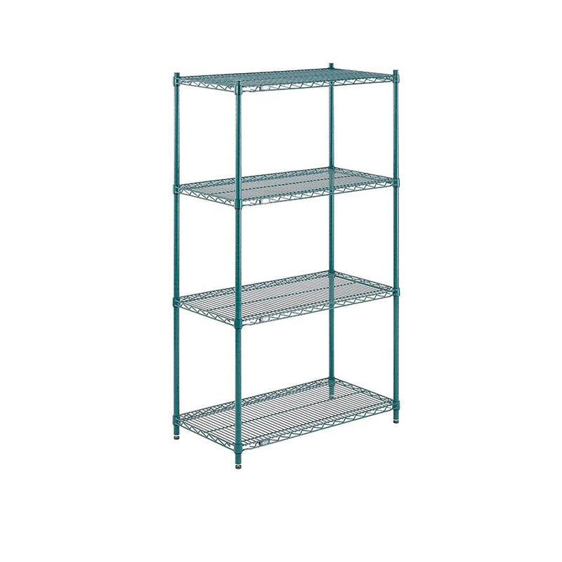 Green Epoxy Coated Wire Shelving 21" Width (2 Pieces, shelves only)