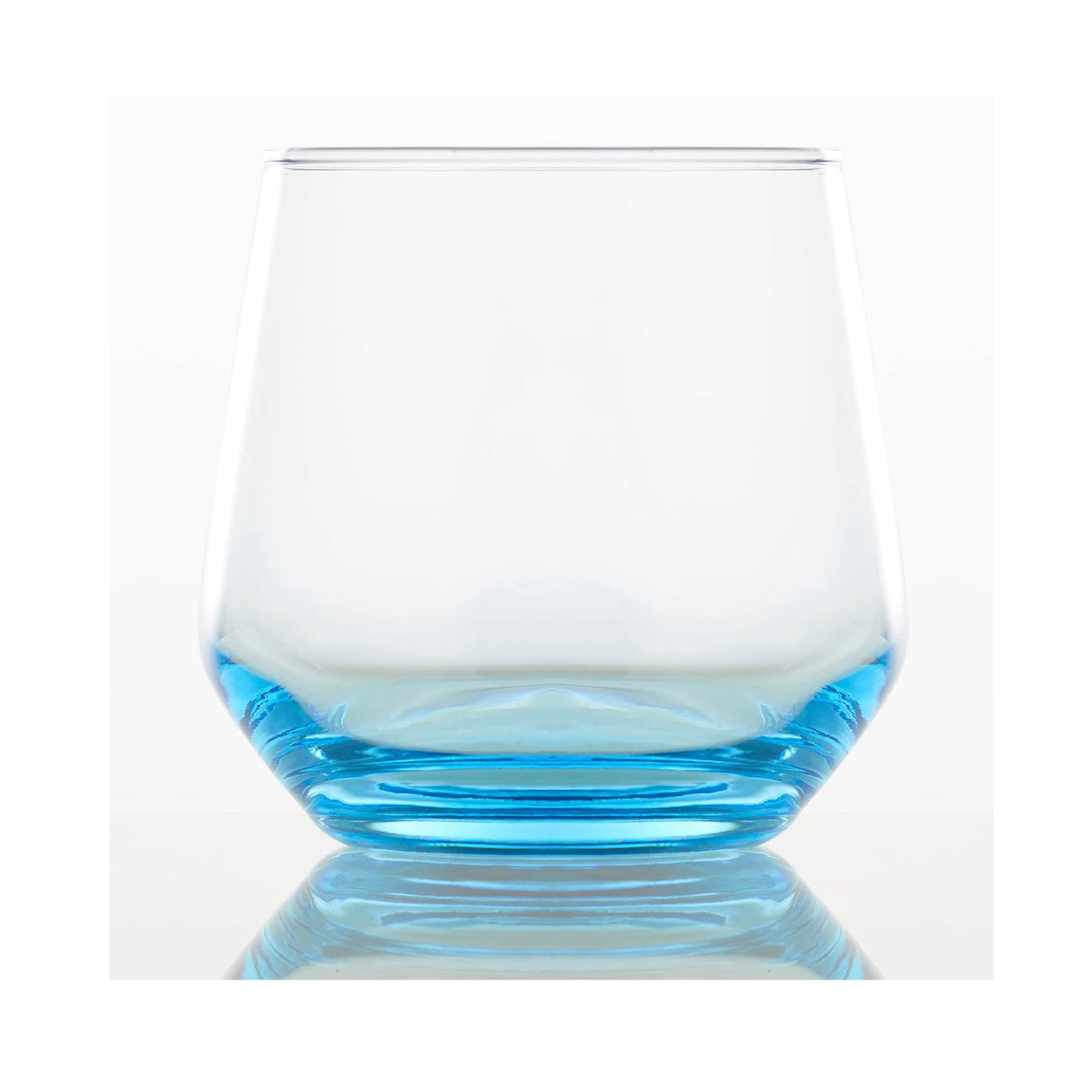 Tinted Beverage Glass, Blue  (12 pcs) 370 ML - Chefcoca