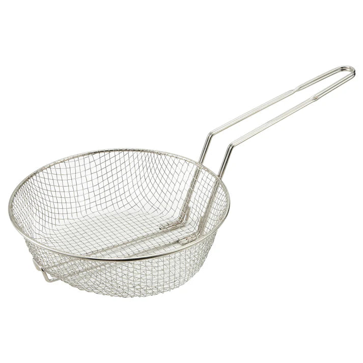 Nickel Plated Steel Culinary Basket - Medium, 10" - Chefcoca