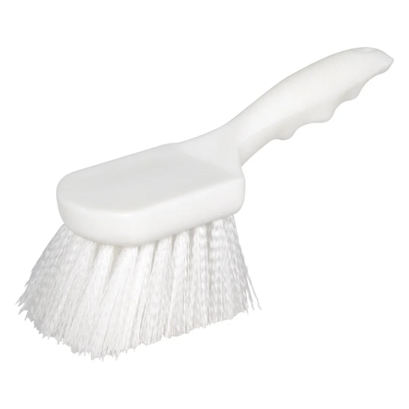 Pot Scrubbing Brush, Plastic Handle w/Nylon Bristles, 8" (BRN-8P) - Chefcoca