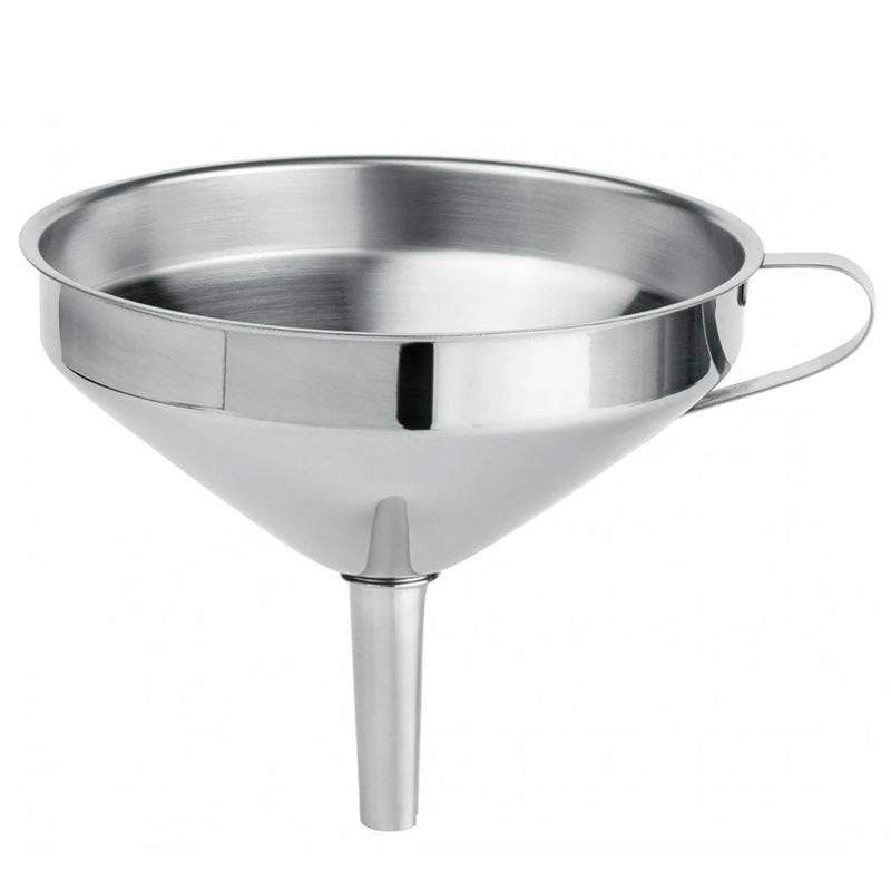 Stainless Steel Wide Mouth Mirror Finish Funnel (5" - 5.75" Diameter) - Chefcoca