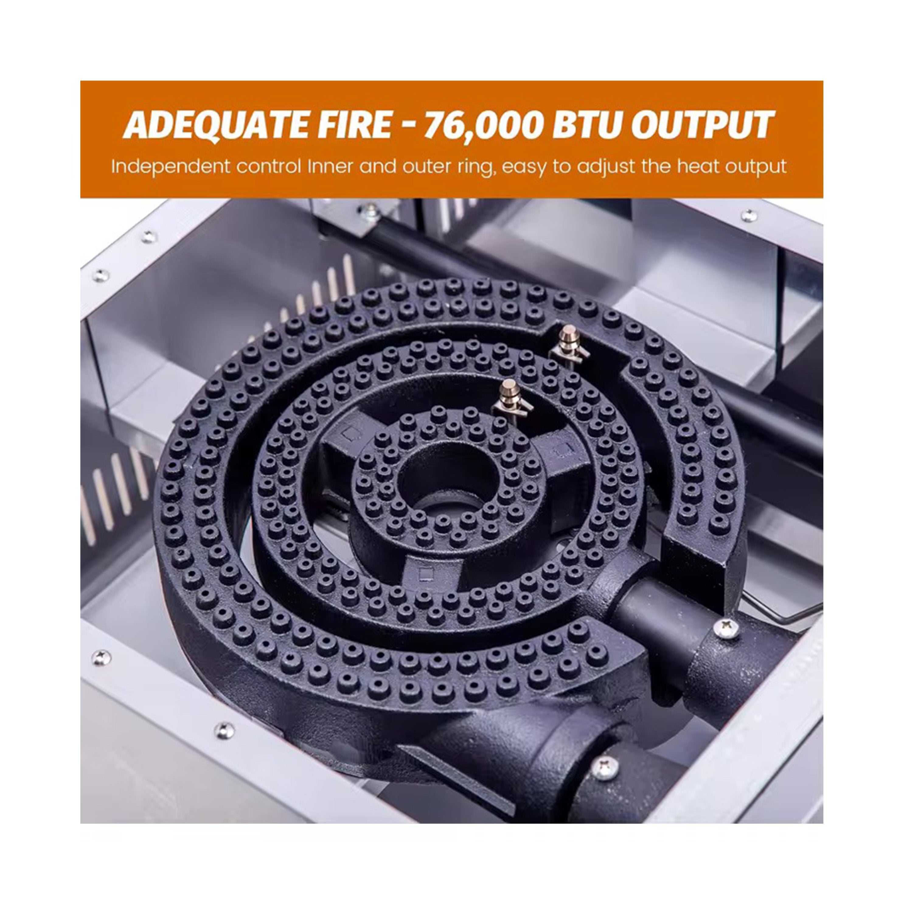 Turbo Range Double Grate Burner Gas Stock Pot Range - Chefcoca