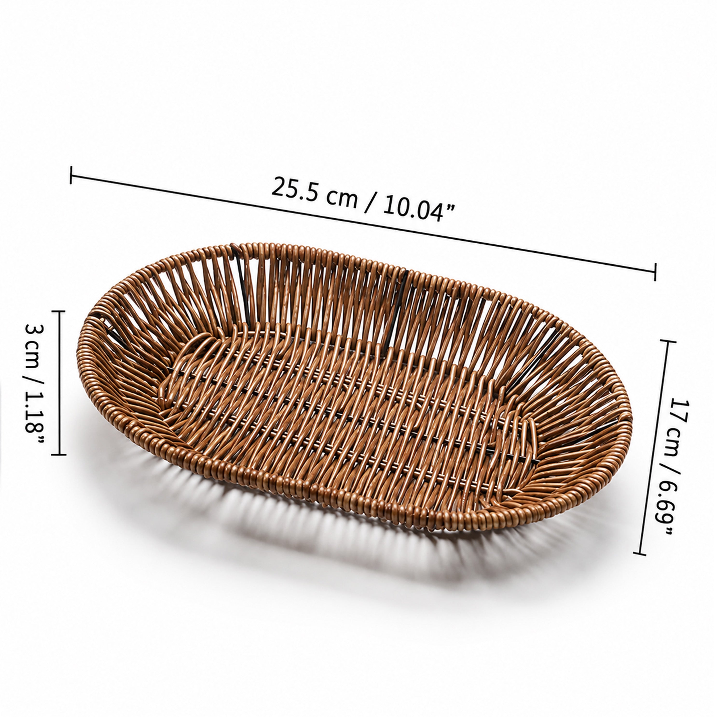 CHEFCO,HT-740, 10“ x6.7" x 1.18"H Oval Woven Storage Basket