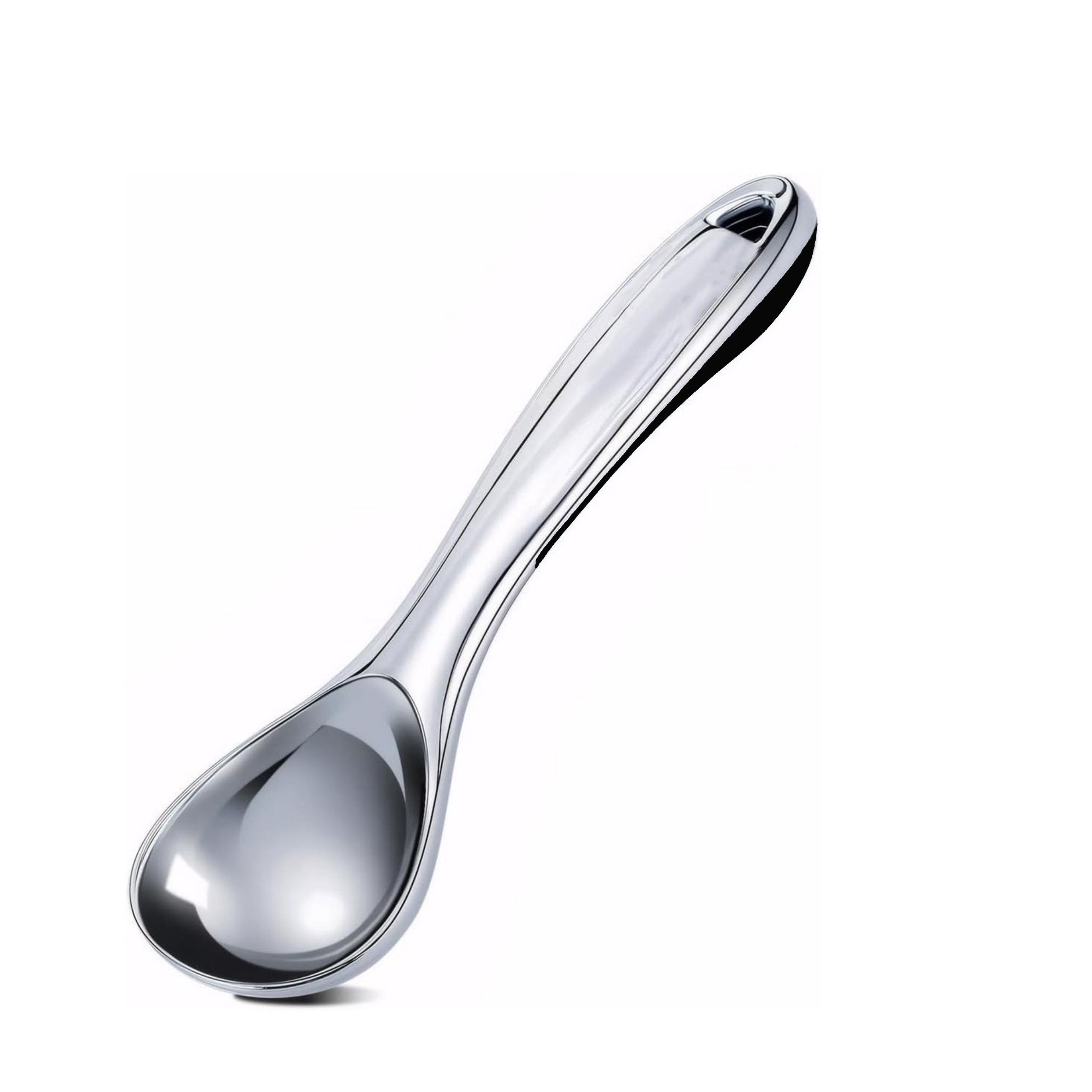 Stainless steel Ice cream scoop, with Silicone handle, Muti-use, 2" Wide x 7" Long - Chefcoca
