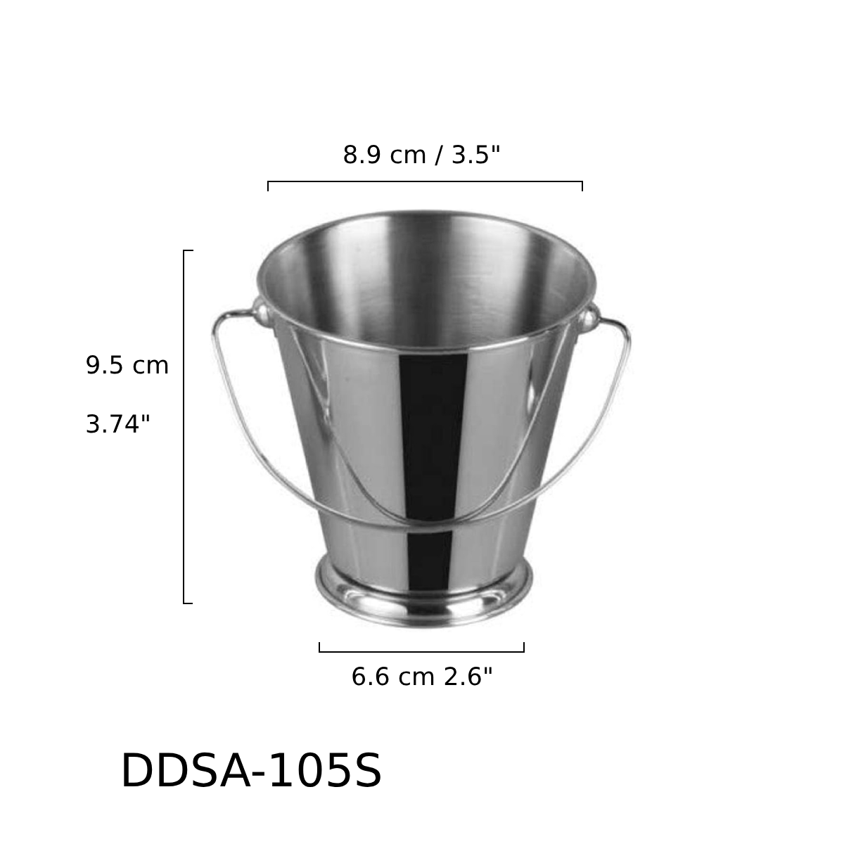 Stainless Steel Mini Pail (DDSA-105S) - Chefcoca