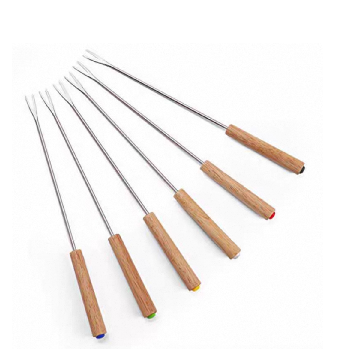 Stainless Steel Skewer with Wooden Handle, 1pcs (SK-8W) - Chefcoca