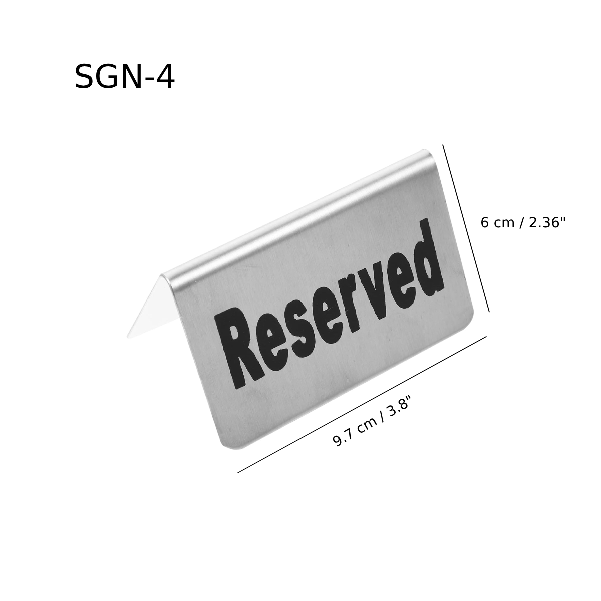 Stainless Steel Reserved Sign (SGN-4) - Chefcoca
