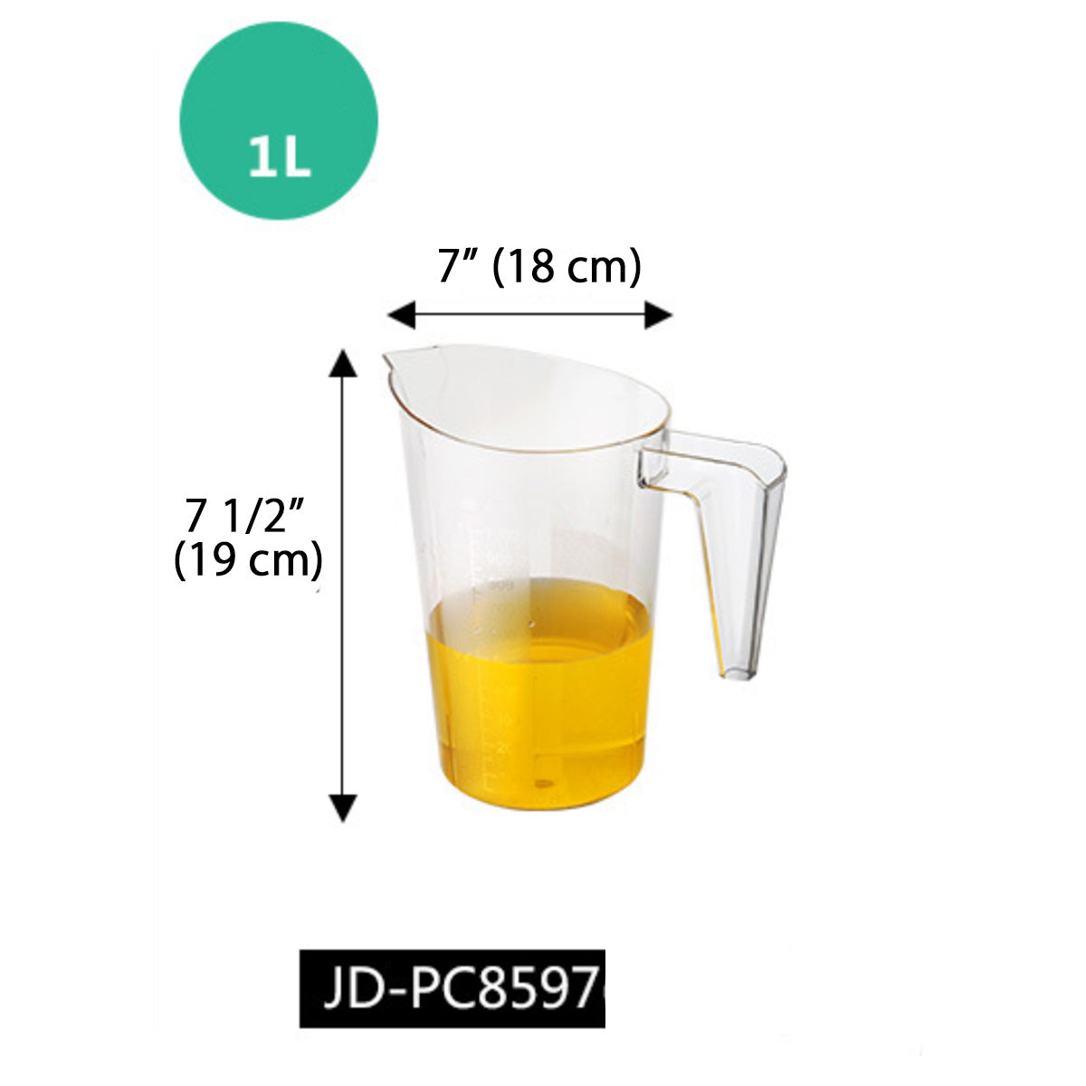 Transparent Measuring Cup (0.5-5L) - Chefcoca