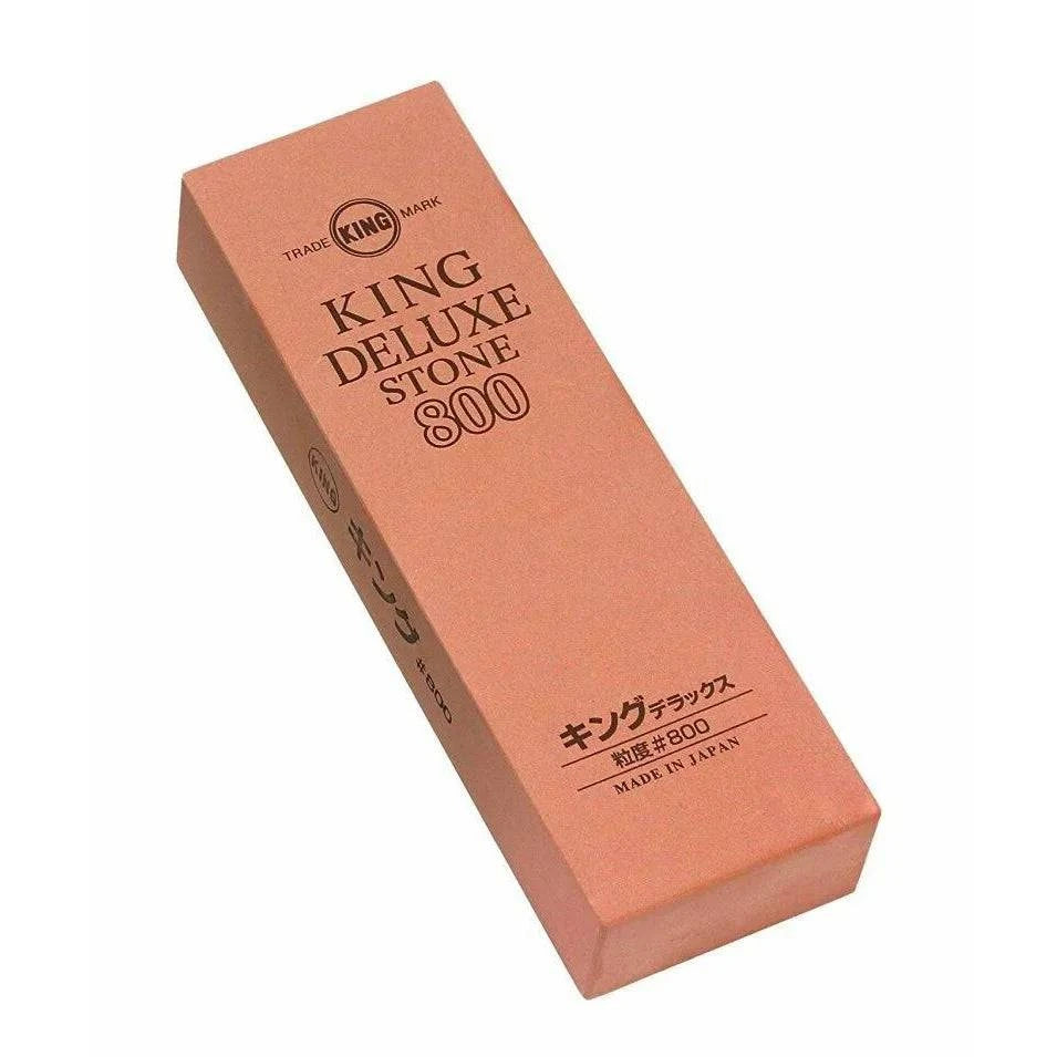 King #800 Standard Deluxe Sharpening Stone, Medium, 207mm x66mm x 34mm - Chefcoca