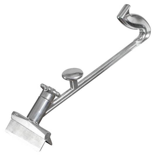 SCRP-16 - 16" Aluminum Grill Scraper with Splash Guard and Dual Handles - Chefcoca
