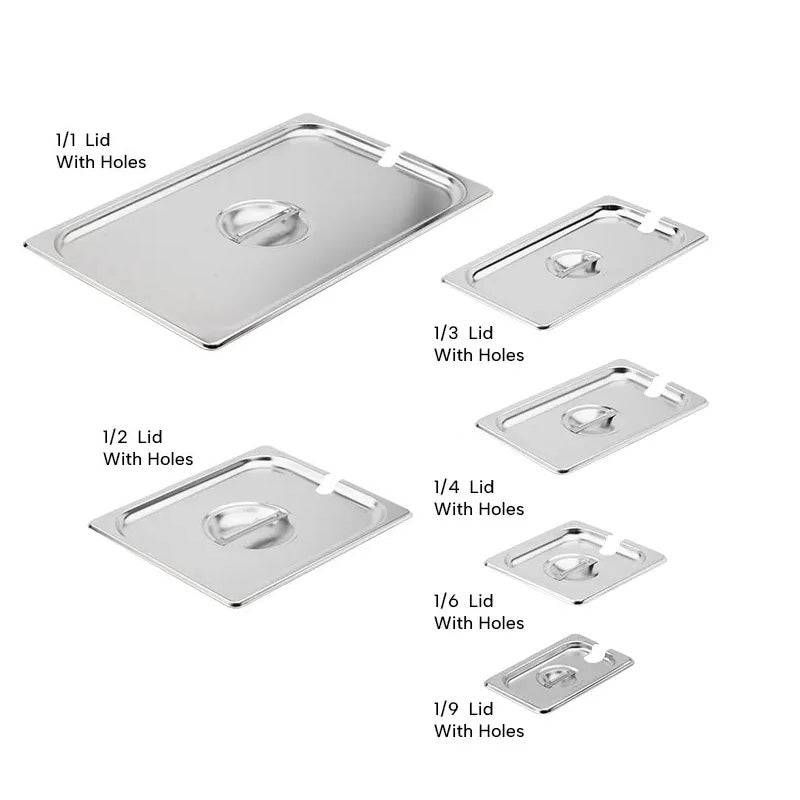 Steam Table Pan Cover, Slotted, S/S304, 24 gauge - Chefcoca