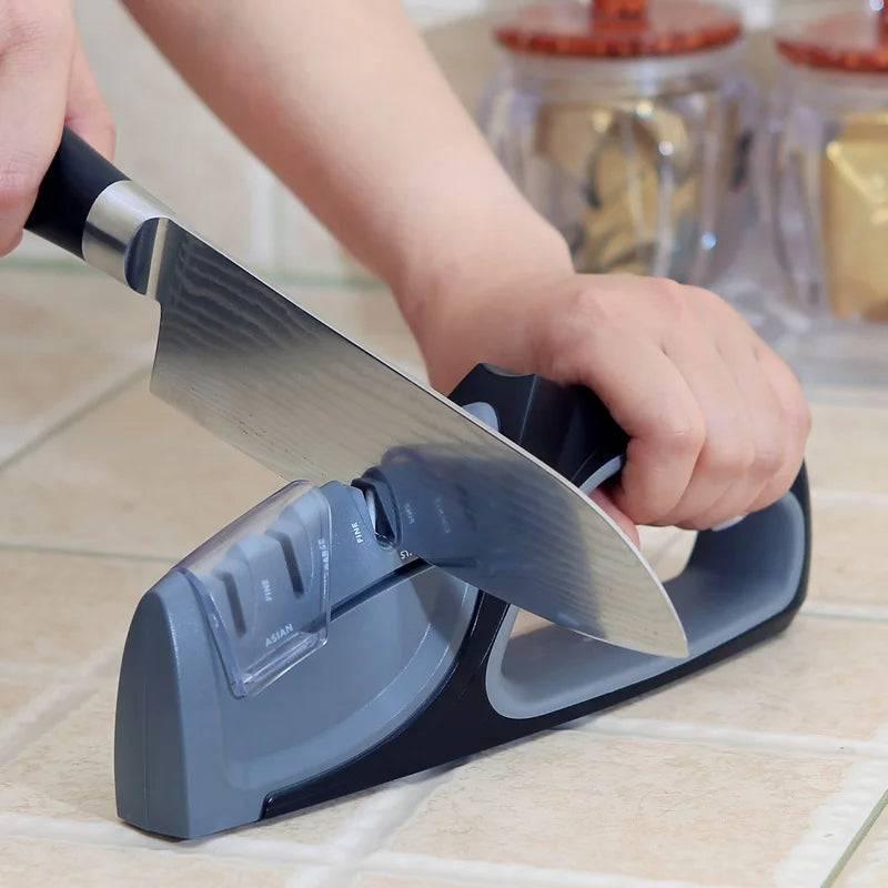 RISAM Four-stage Knife Sharpener Carbide Knife Sharpener Ceramic Rod RM010 - Chefcoca