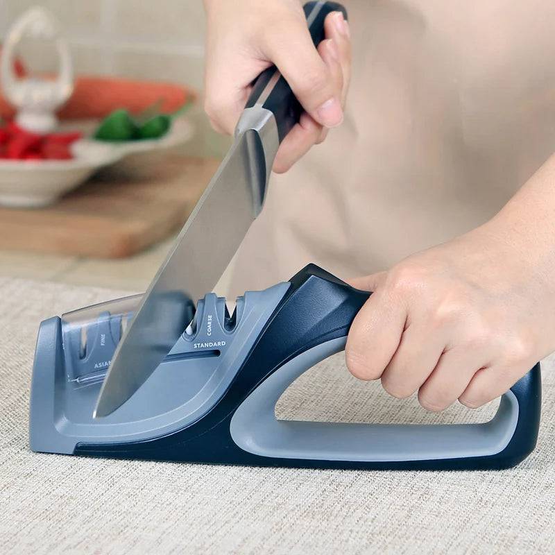 RISAM Four-stage Knife Sharpener Carbide Knife Sharpener Ceramic Rod RM010 - Chefcoca