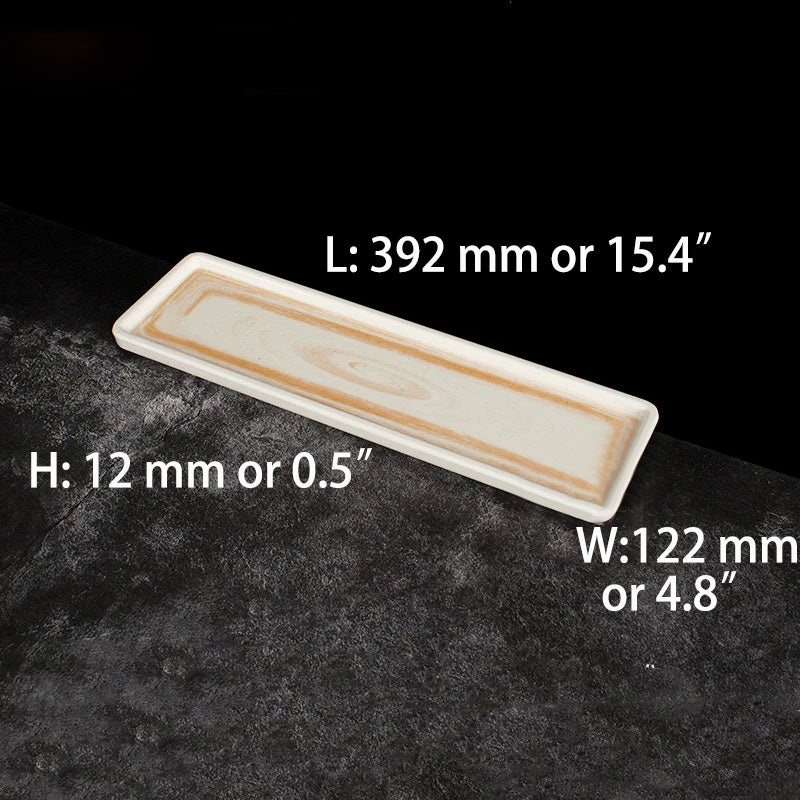 15.4" Rectangular Melamine Plate, light coffee - Chefcoca
