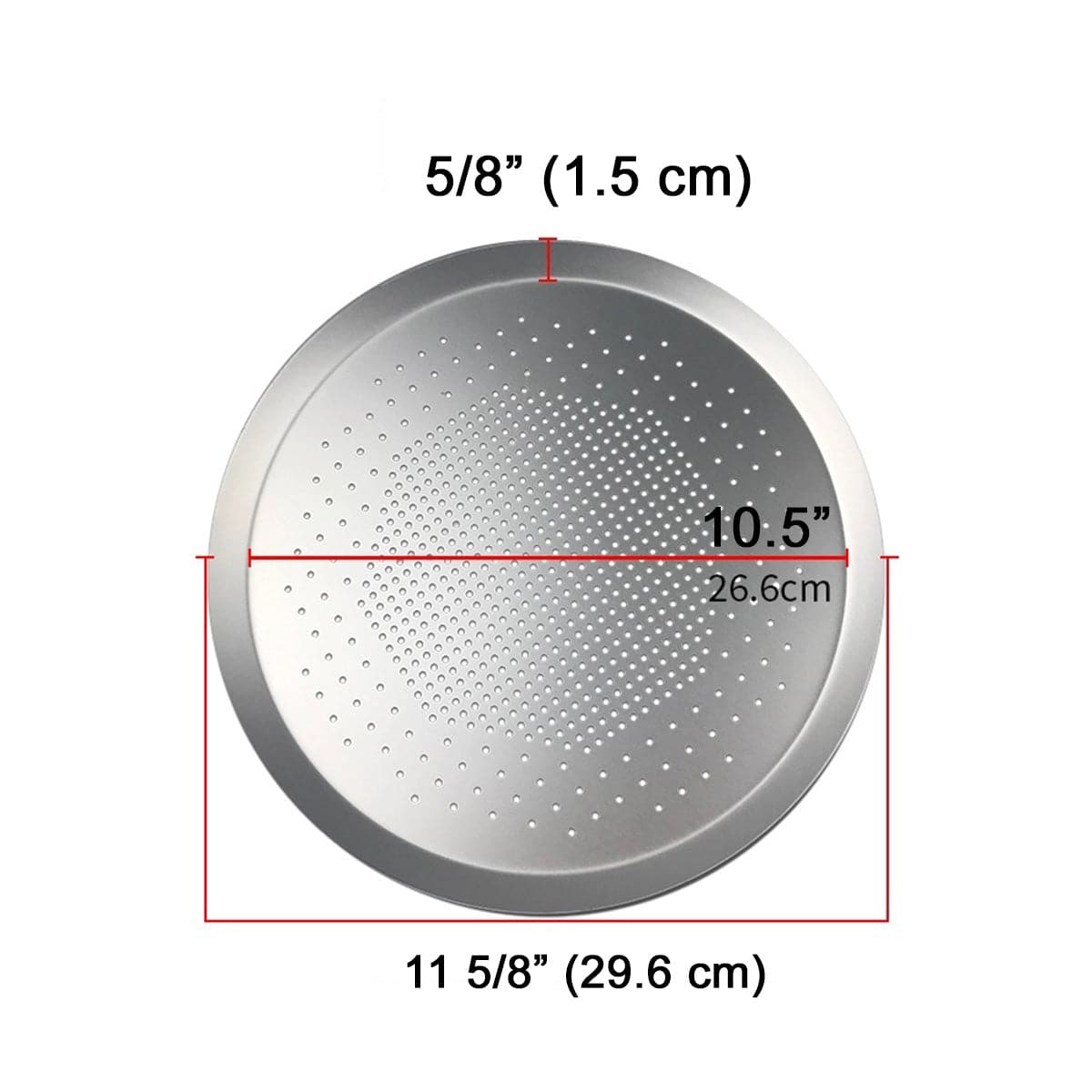 Round Bakeware Nonstick Aluminum Alloy Pizza, Fries, Bread Cookies Baking Pan(9"-16") - Chefcoca