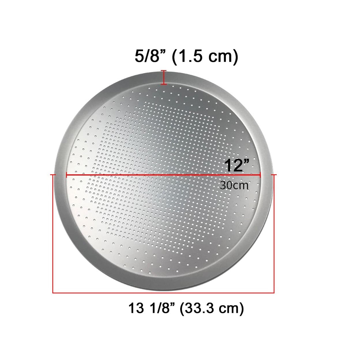 Round Bakeware Nonstick Aluminum Alloy Pizza, Fries, Bread Cookies Baking Pan(9"-16") - Chefcoca