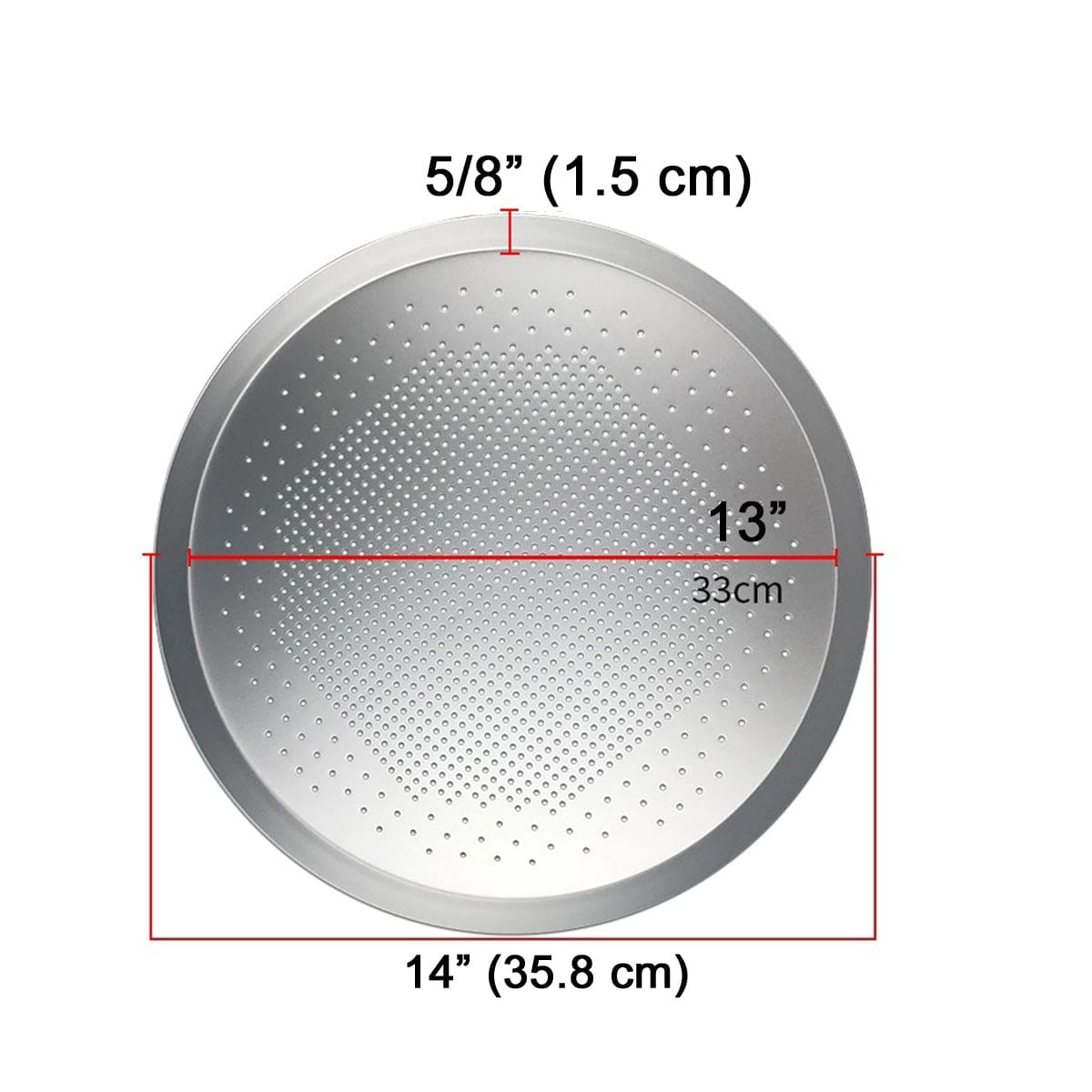 Round Bakeware Nonstick Aluminum Alloy Pizza, Fries, Bread Cookies Baking Pan(9"-16") - Chefcoca