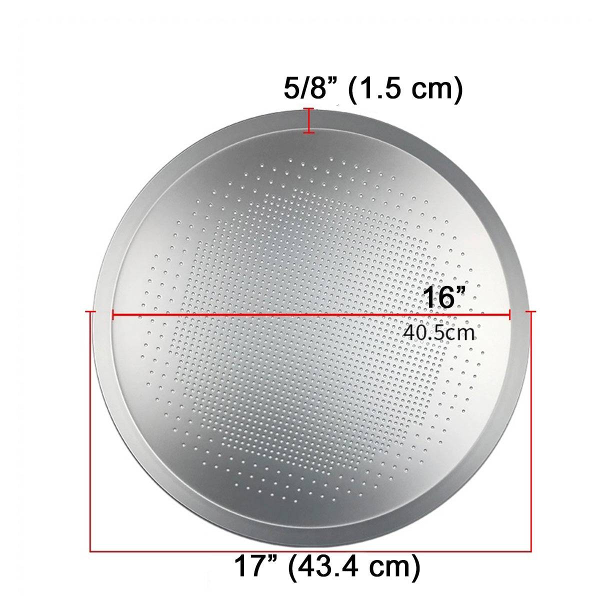 Round Bakeware Nonstick Aluminum Alloy Pizza, Fries, Bread Cookies Baking Pan(9"-16") - Chefcoca