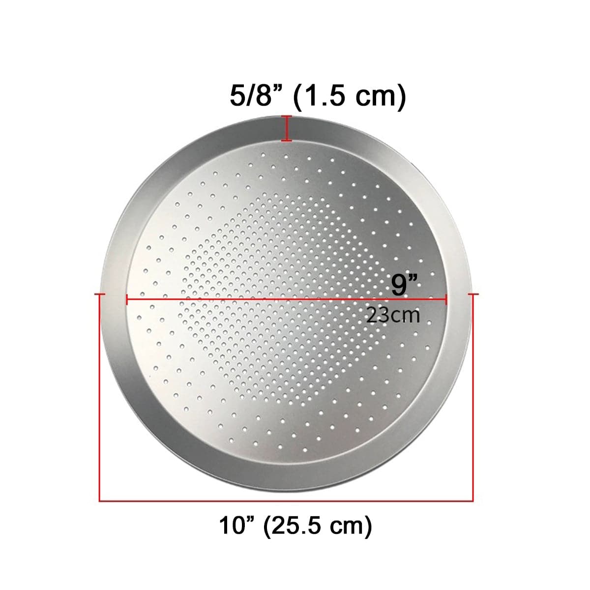Round Bakeware Nonstick Aluminum Alloy Pizza, Fries, Bread Cookies Baking Pan(9"-16") - Chefcoca