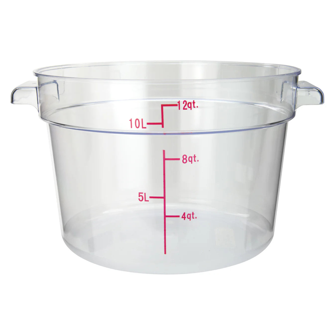 12 Qt Round Food Storage Container,PC,Clear, Sub-equip - Chefcoca