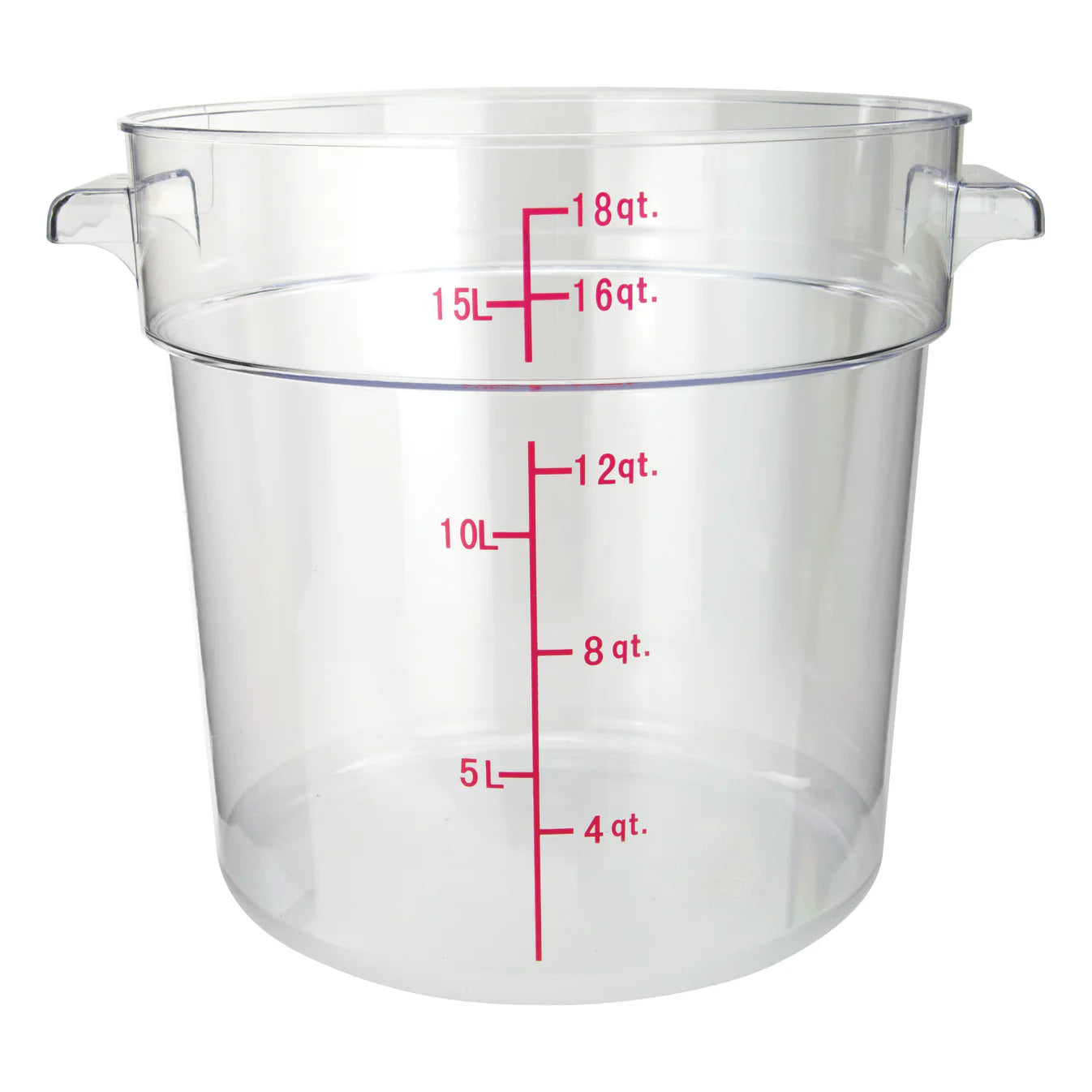 18 Qt Round Food Storage Container,PC,Clear, Sub-equip - Chefcoca