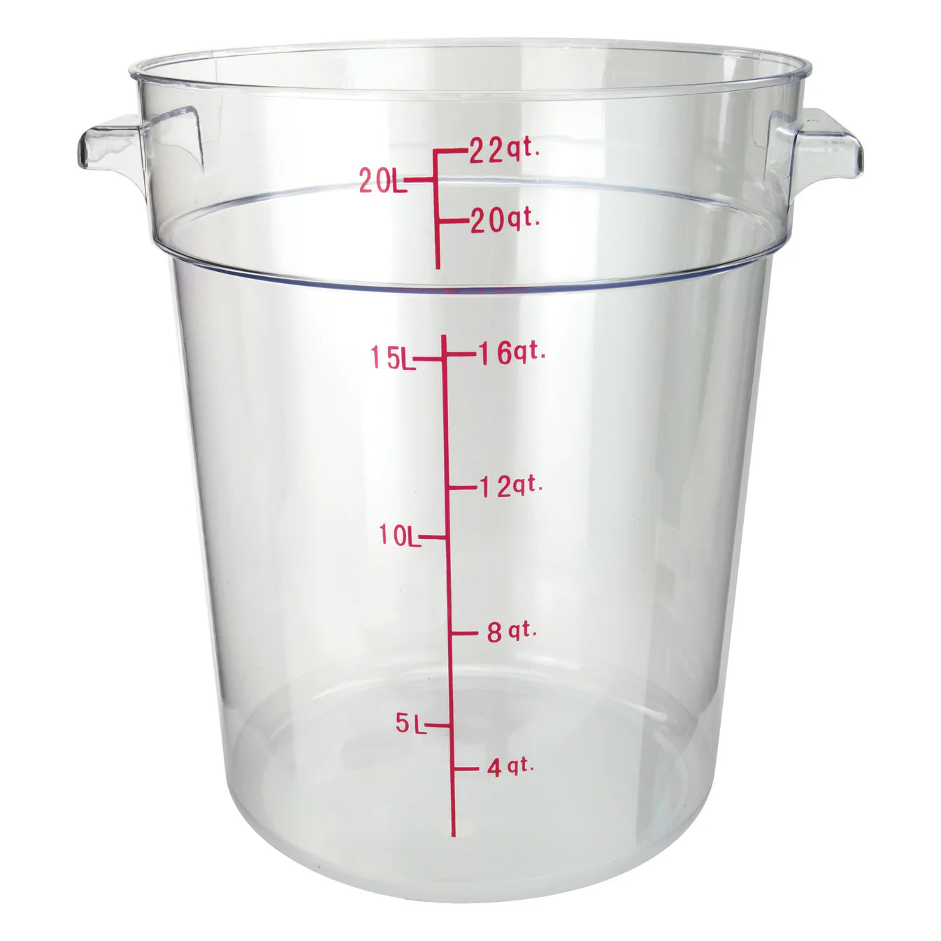 22 Qt Round Food Storage Container,PC,Clear, Sub-equip - Chefcoca