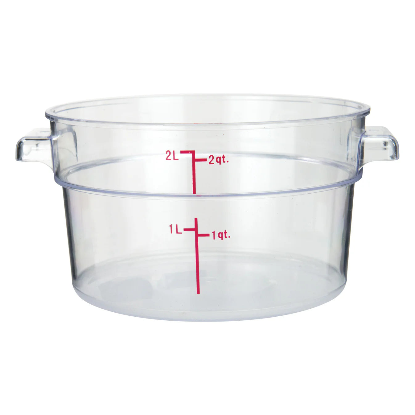 2 Qt Round Food Storage Container,PC,Clear, Sub-equip - Chefcoca