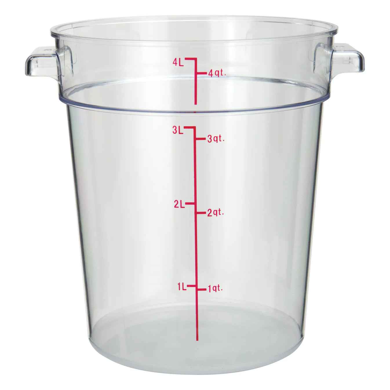 4 Qt Round Food Storage Container,PC,Clear, Sub-equip - Chefcoca