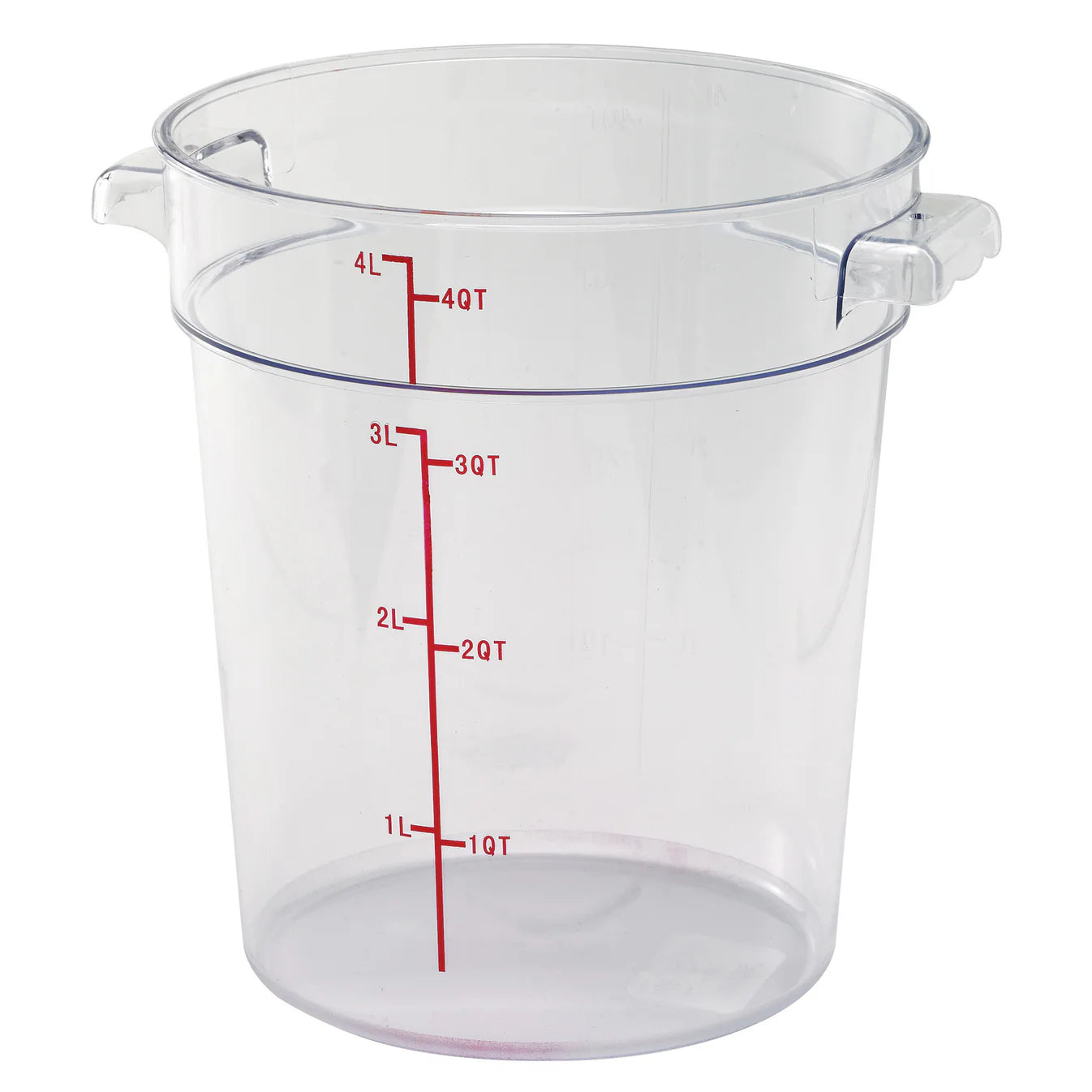 4 Qt Round Food Storage Container,PC,Clear, Sub-equip - Chefcoca