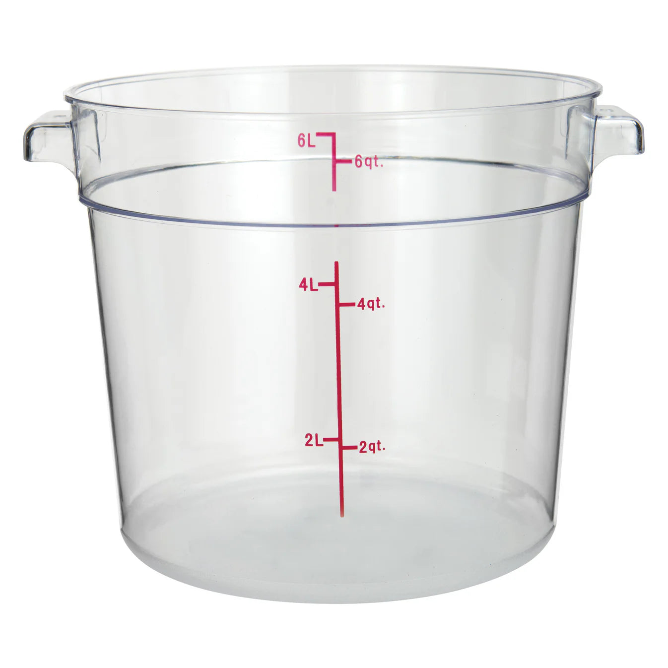 6 Qt Round Food Storage Container,PC,Clear, Sub-equip - Chefcoca