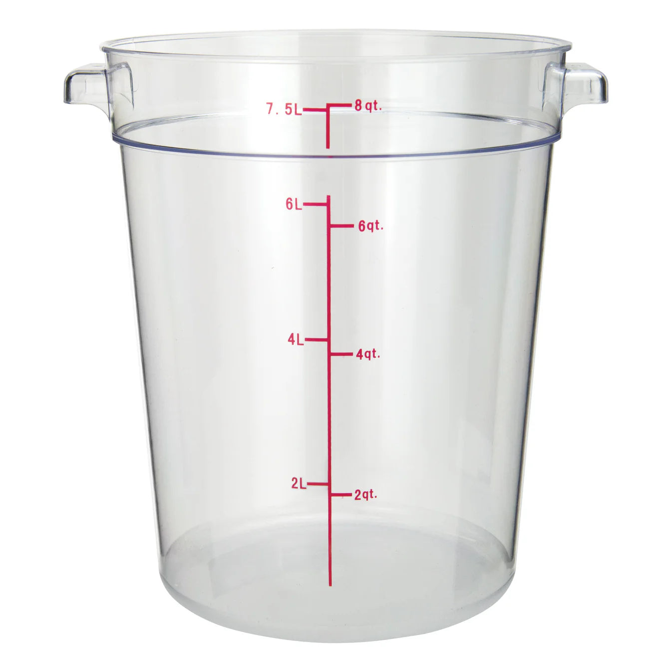 8 Qt Round Food Storage Container,PC,Clear, Sub-equip - Chefcoca