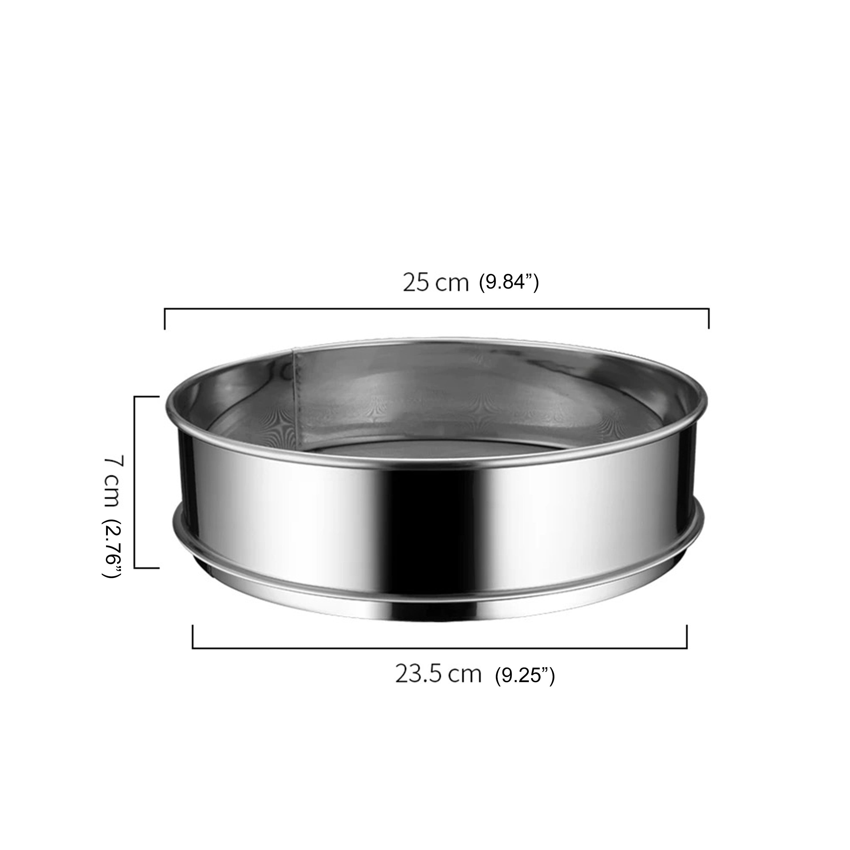 Stainless Steel Mesh Sieve/Sifter (20cm-40cm Dia.) - Chefcoca