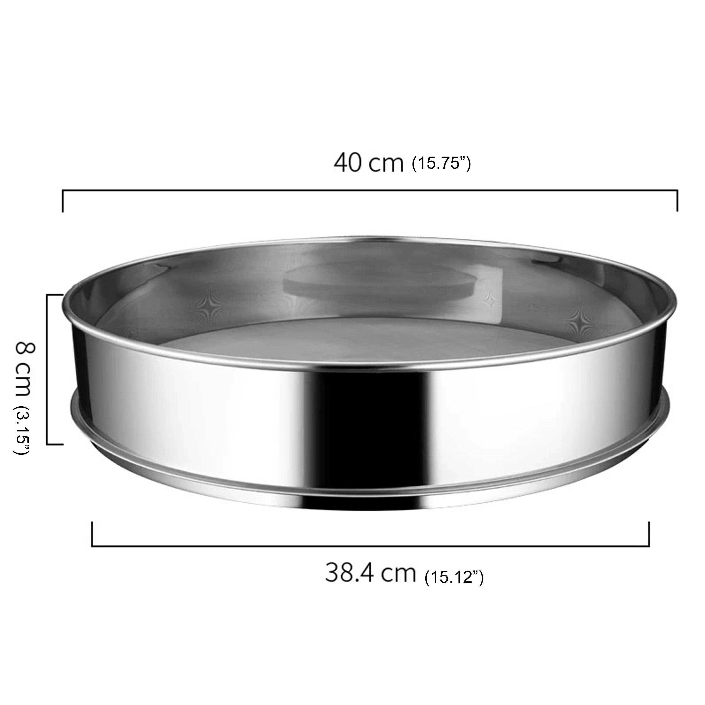 Stainless Steel Mesh Sieve/Sifter (20cm-40cm Dia.) - Chefcoca