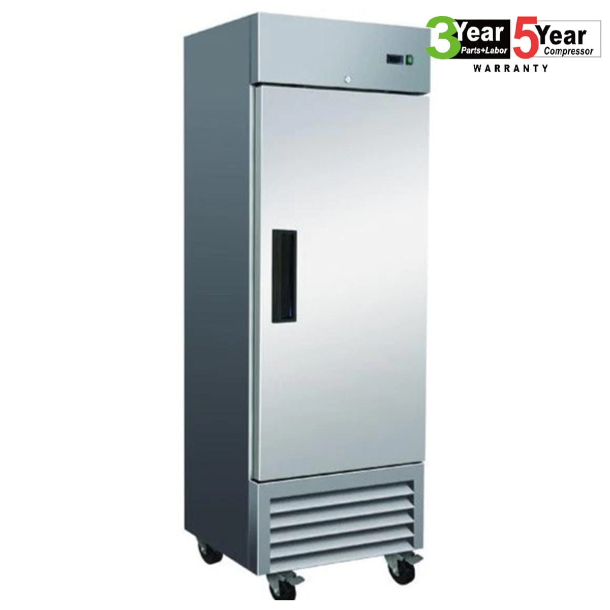 Sub-equip, 19" Solid Single Door Bottom Mount Compressor Reach-in Refrigerator,C-19BR - Chefcoca