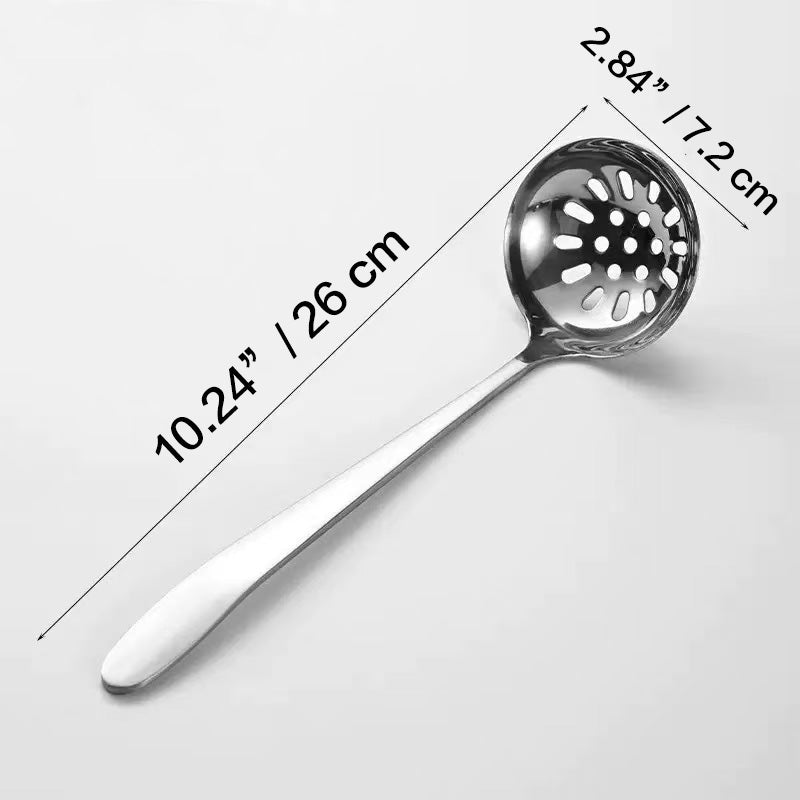 Chefco, SPS-7P, 10" Stainless steel slotted spoon - Perforated