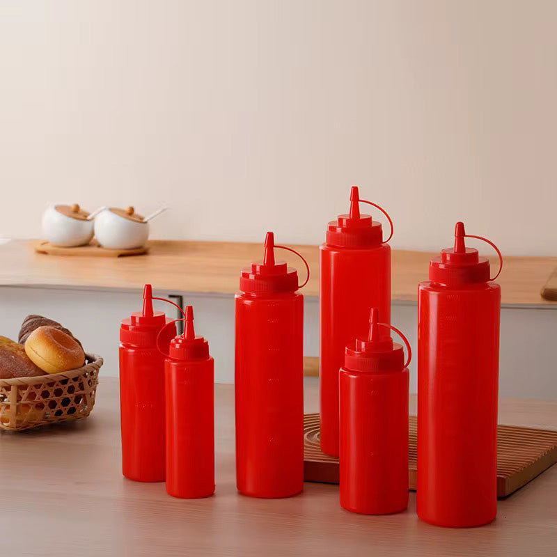 36oz Squeeze Bottle with Lid-Red - Chefcoca