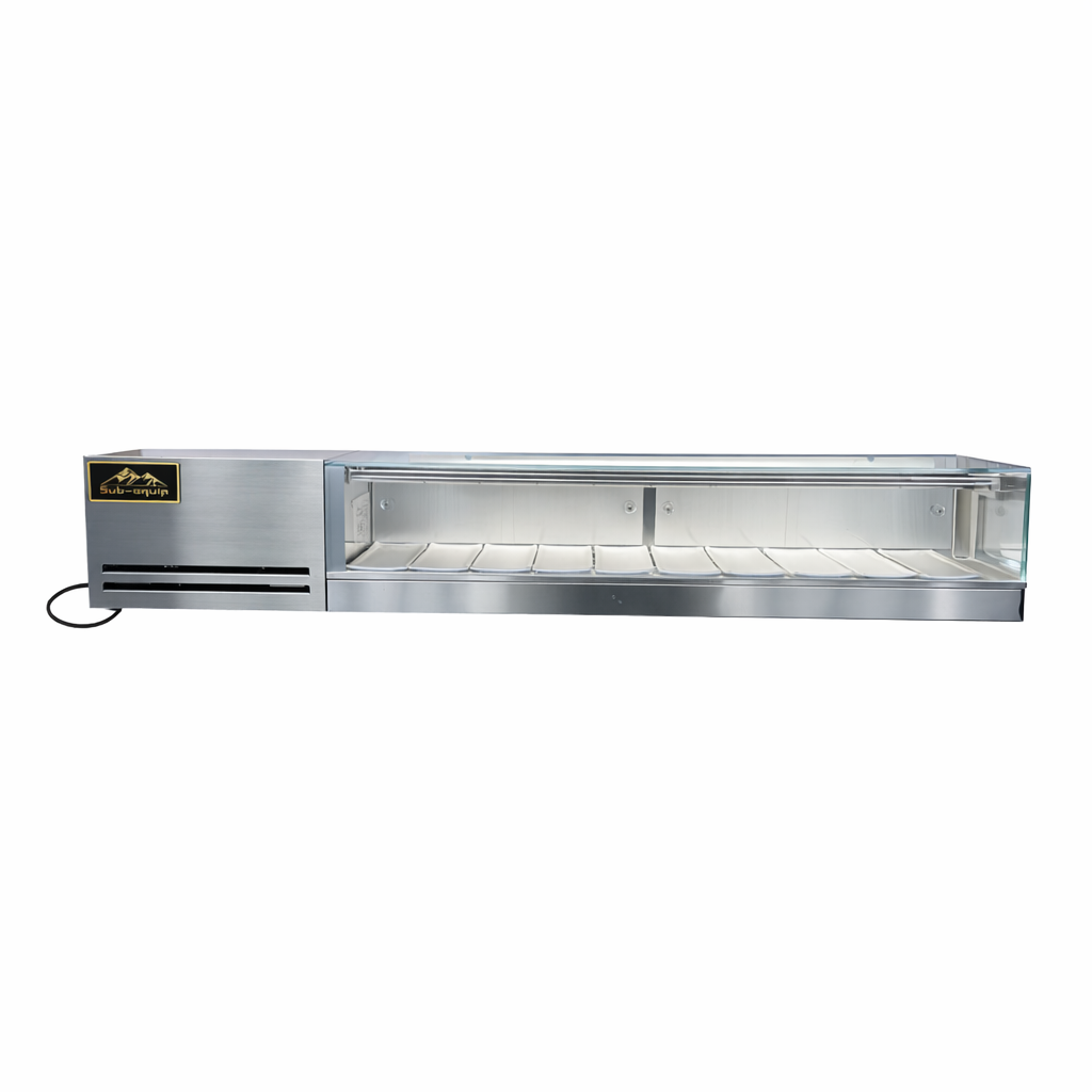 Sous-équipement, vitrine réfrigérée à sushis de 1,5 m (59,06 po x 16,3 po x 11,8 po) - SSC-150