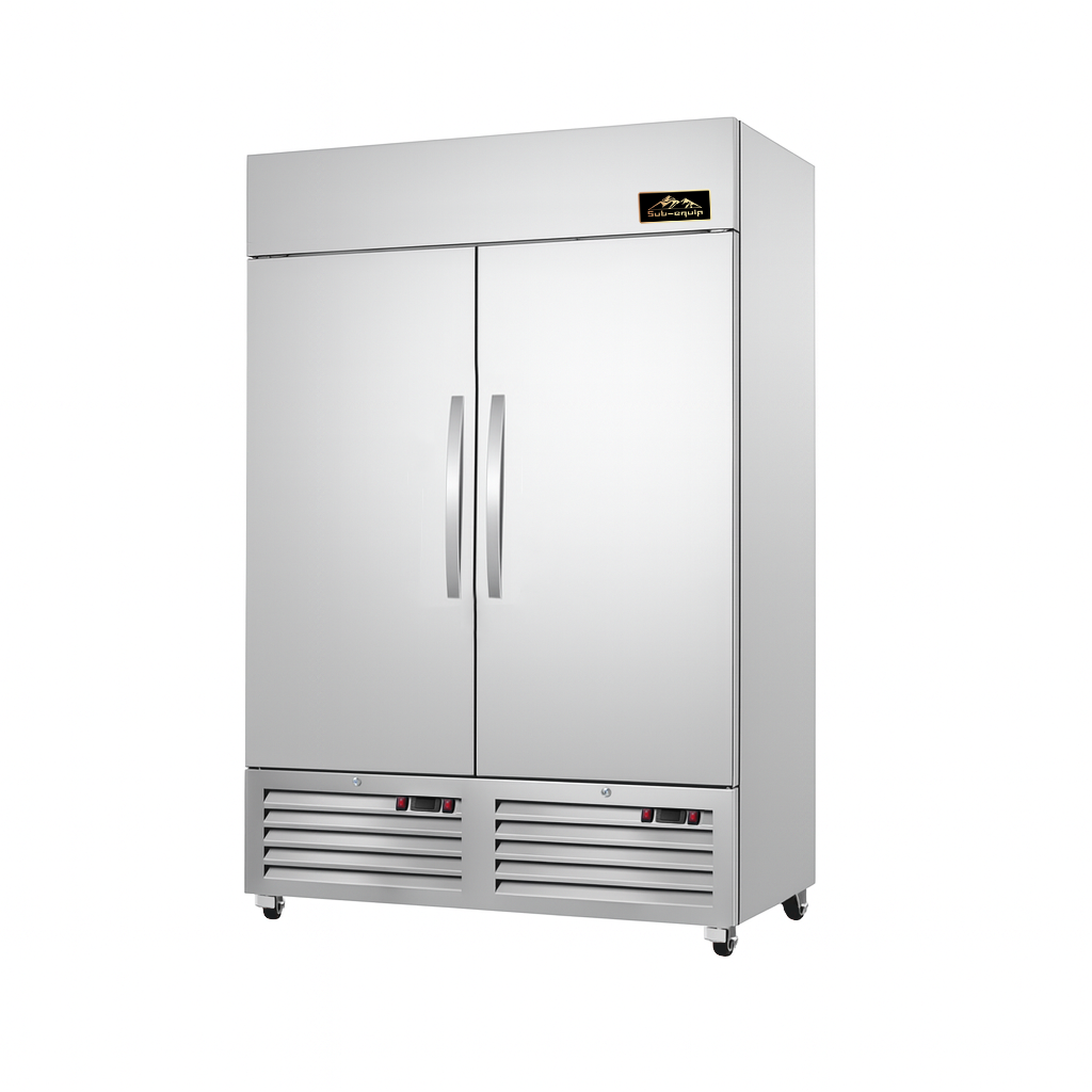 Sub-Equip, C-48BR/BF 48"Solid Double Door Reach-in Refrigerator and Freezer - Chefcoca