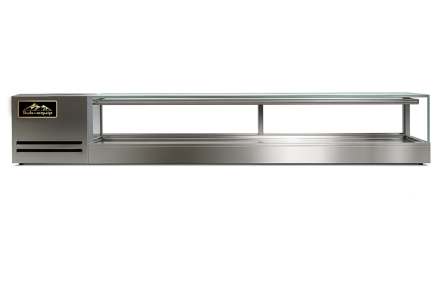 Sub-equip, SSC-213-L, Refrigerated Sushi Display Case, 84" - Left Side Compressor - Chefcoca