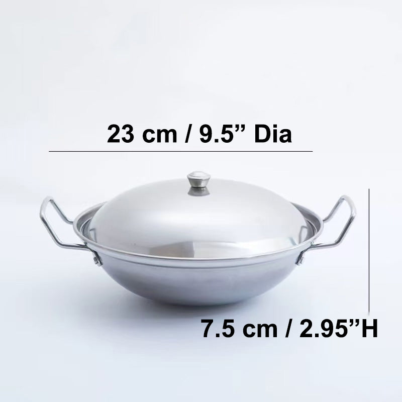 Chefco, stainless steel pan with a lid (SW-10) - Chefcoca