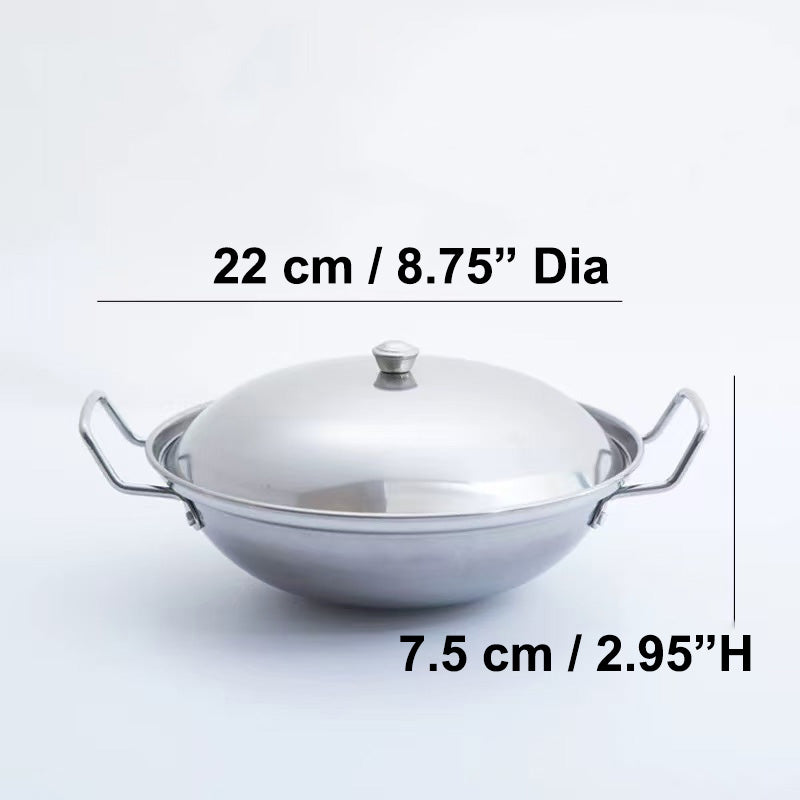 Chefco, stainless steel pan with a lid (SW-9) - Chefcoca