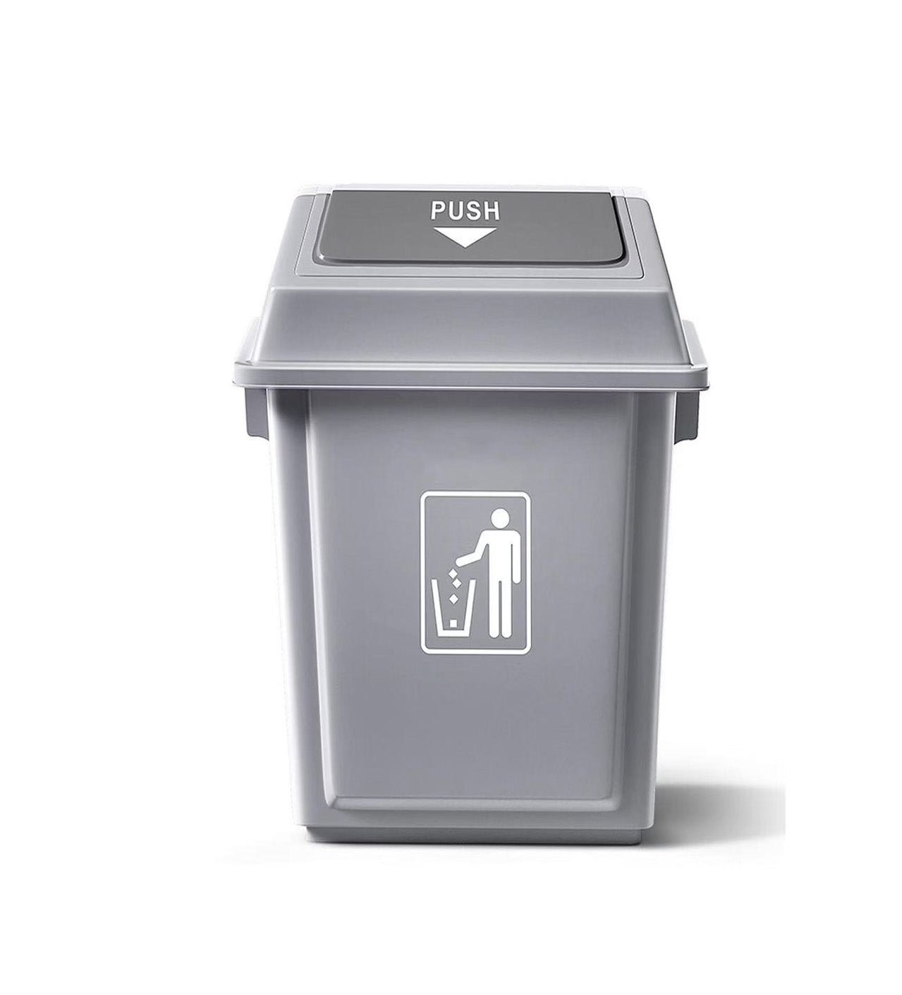 STC-1,Trash Can Swing-Top Lid ,Kitchen Trash Can with Lid,Square Trash/Garbage Container with Lid - Chefcoca