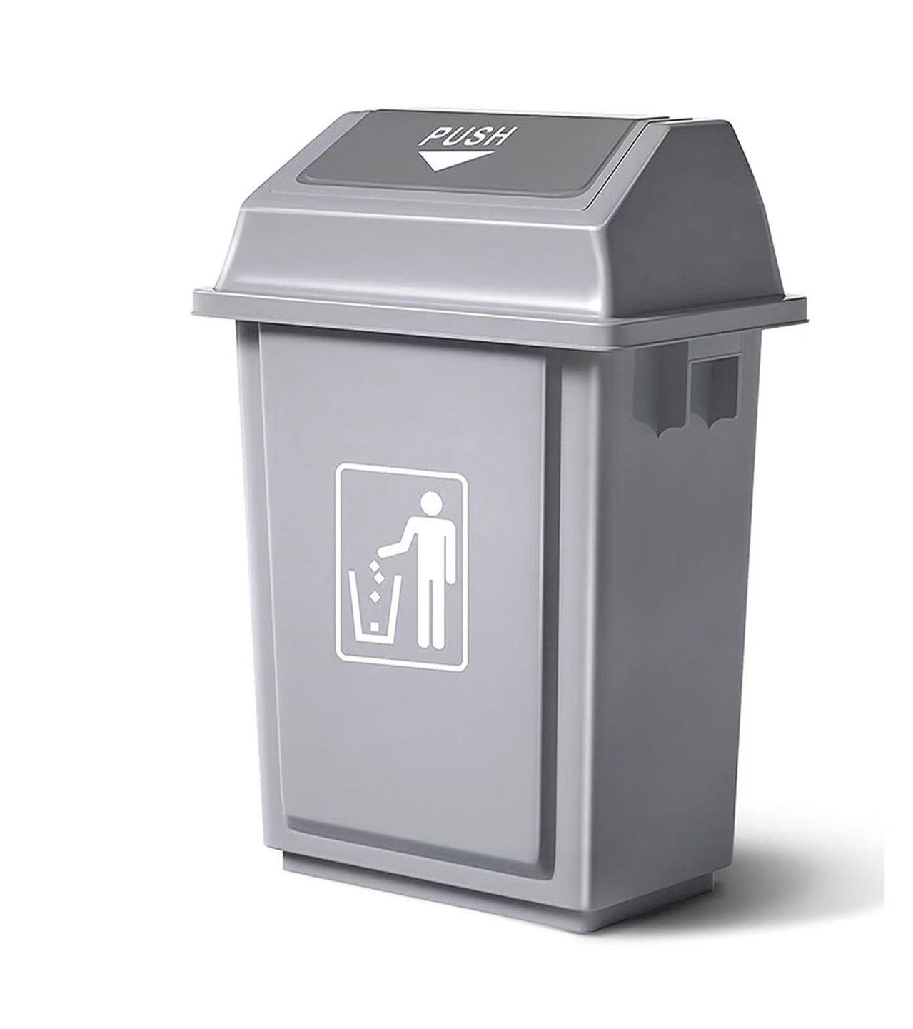 STC-3,Trash Can Swing-Top Lid ,Kitchen Trash Can with Lid,Square Trash/Garbage Container with Lid - Chefcoca