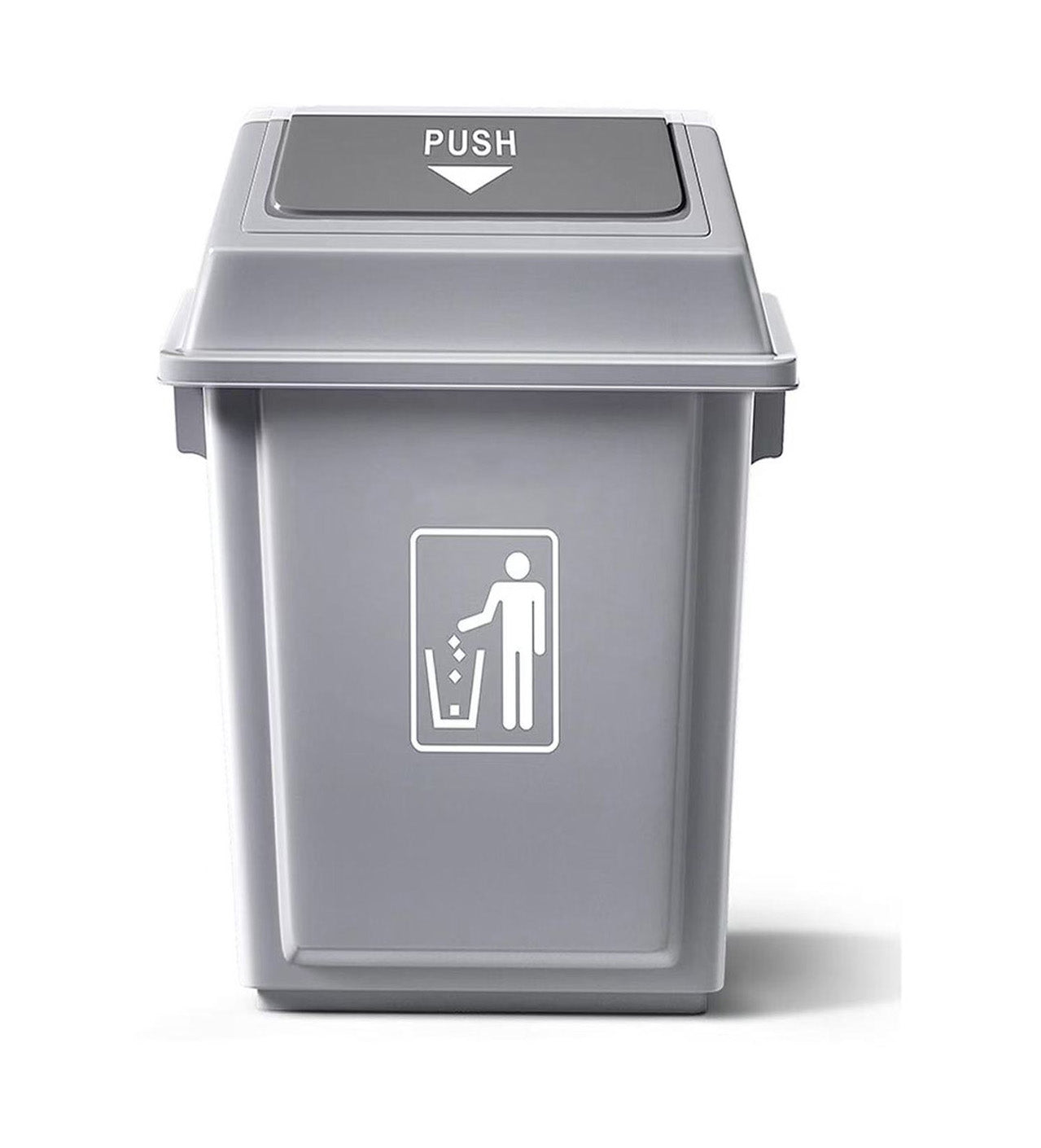 STC-3,Trash Can Swing-Top Lid ,Kitchen Trash Can with Lid,Square Trash/Garbage Container with Lid - Chefcoca