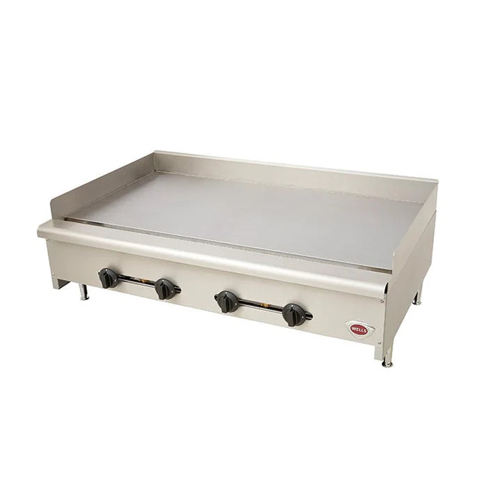 Wells HDG-4830G Natural Gas Heavy Duty 48" Countertop Griddle - 120,000 BTU - Chefcoca