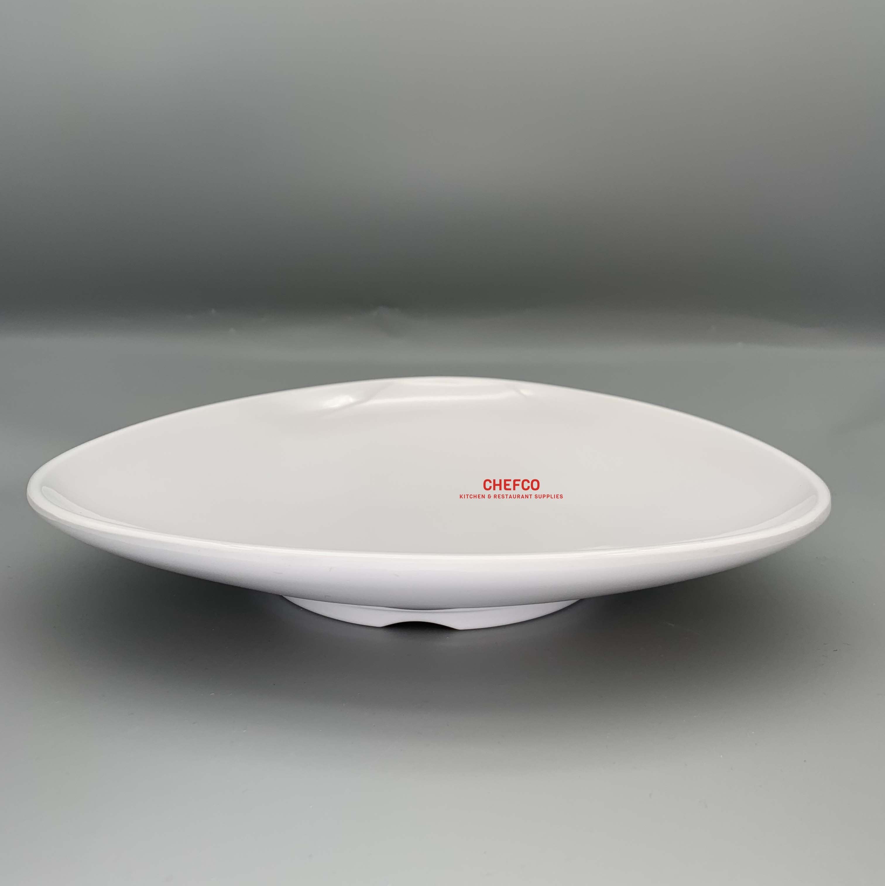 White Triangular Melamine Plate (0088) - Chefcoca