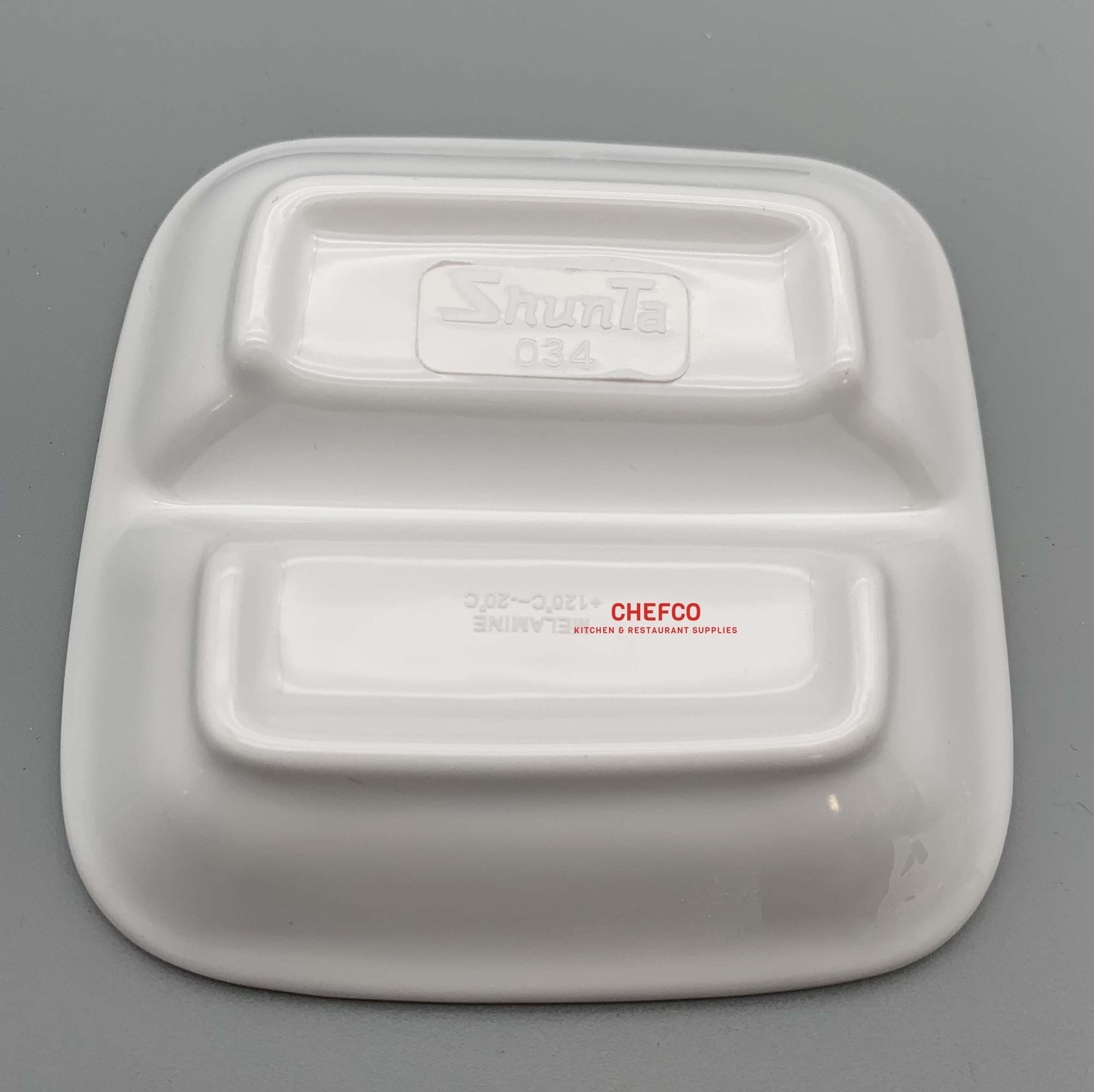 Double Rectangular Melamine Sauce Dish (3.5" x 3.5") - Chefcoca